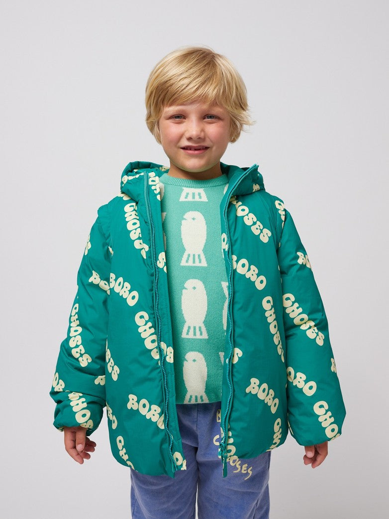 Wavy Bobo Choses all over light padded anorak