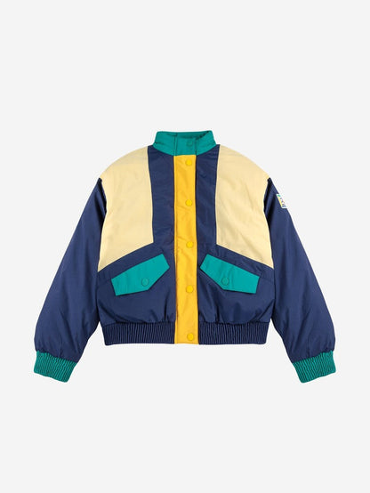 Smiling color block jacket