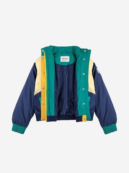 Smiling color block jacket