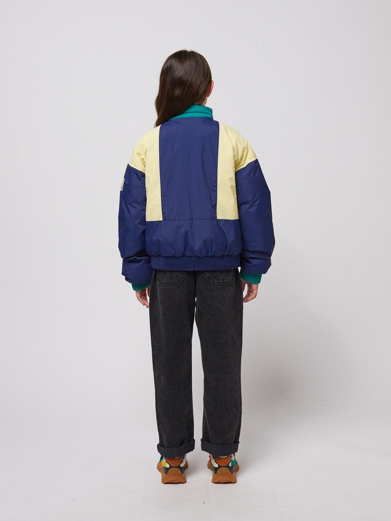 Smiling color block jacket