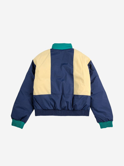 Smiling color block jacket