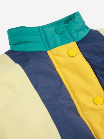 Smiling color block jacket