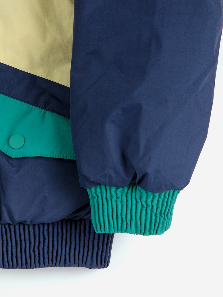 Smiling color block jacket