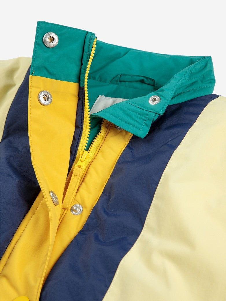 Smiling color block jacket