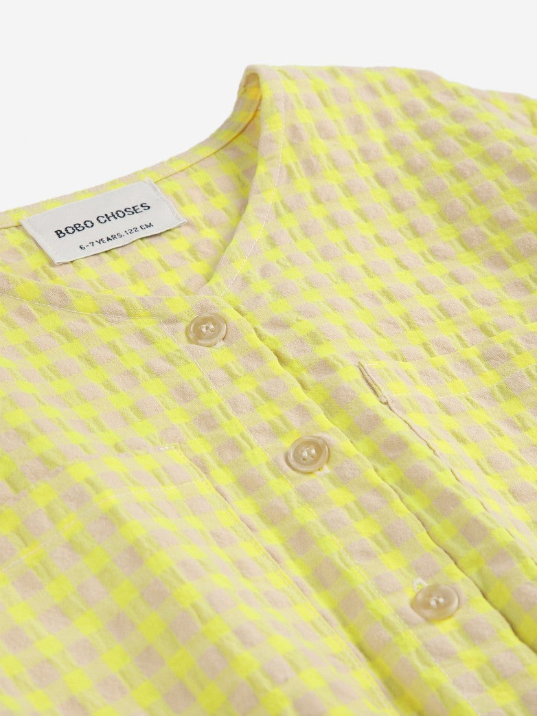 Vichy woven playsuit