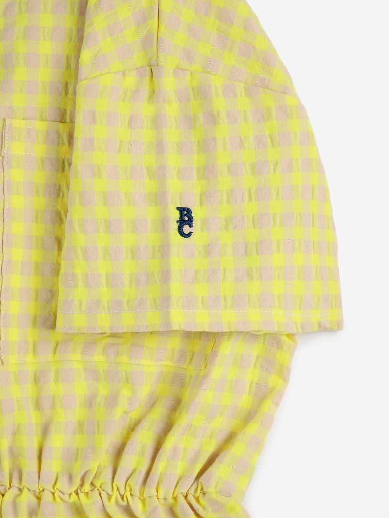 Vichy woven playsuit