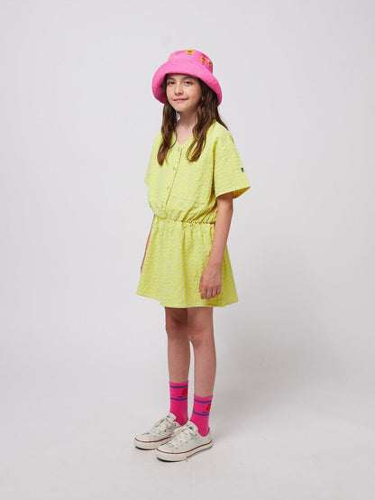 Vichy woven playsuit