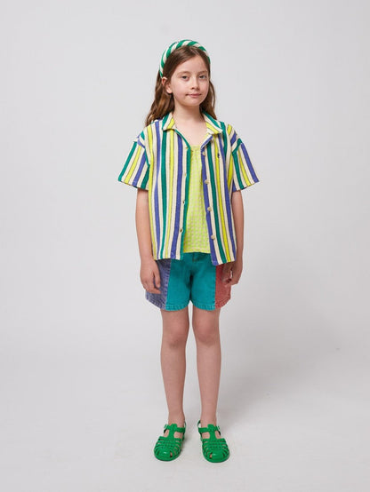 Multicolor Stripes terry cloth shirt