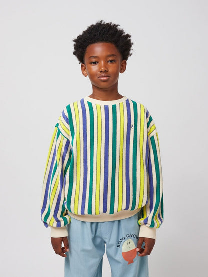 Multicolor Stripes terry cloth sweatshirt