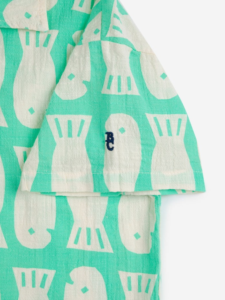 Lucky Fish all over woven shirt