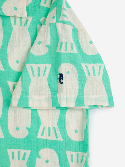 Lucky Fish all over woven shirt
