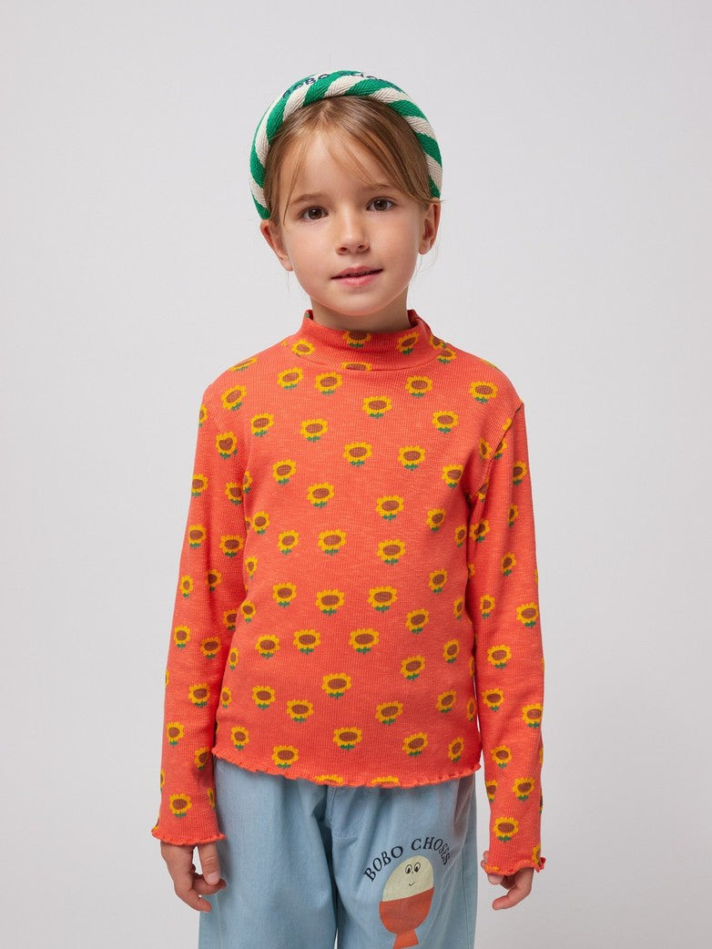 Sunflower all over turtleneck T-shirt