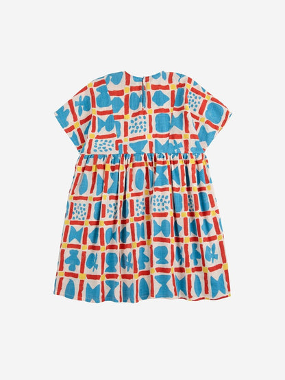 Gemetric Game all over woven dress