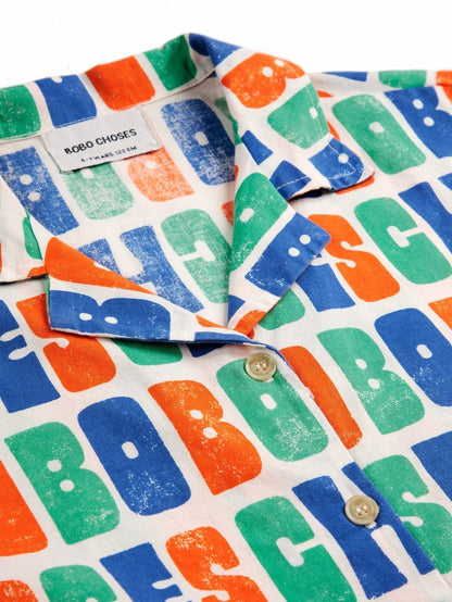 Multicolor Bobo Choses all over woven shirt