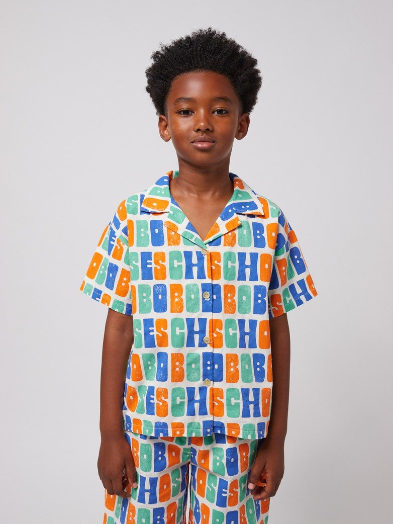 Multicolor Bobo Choses all over woven shirt