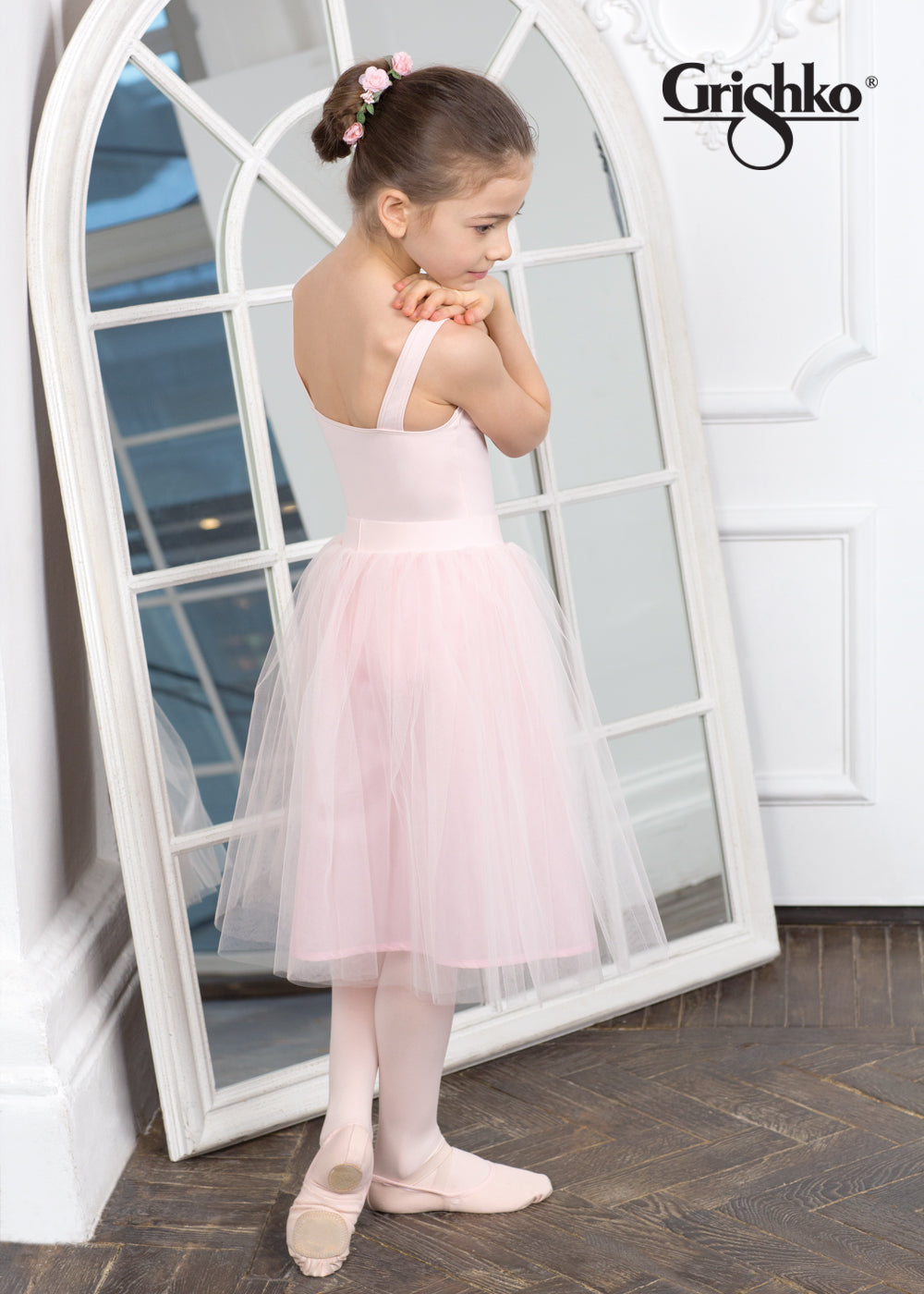 女童粉色芭蕾舞连体衣