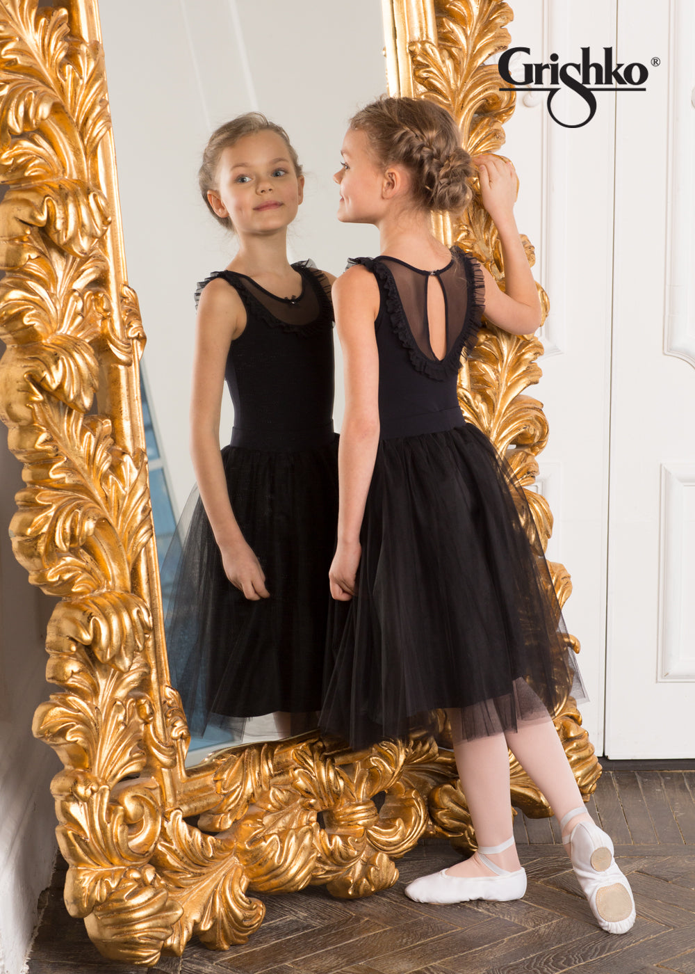 女童黑色芭蕾舞短裙