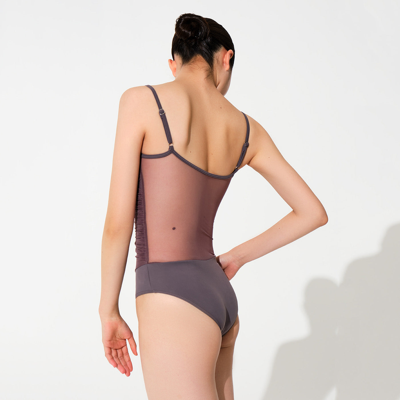 女童灰褐色芭蕾舞连体衣(有衬里DAD3015MP/medium taupe)