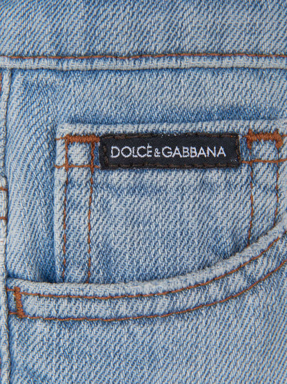Dolce & Gabbana 女童轻质破洞牛仔裤