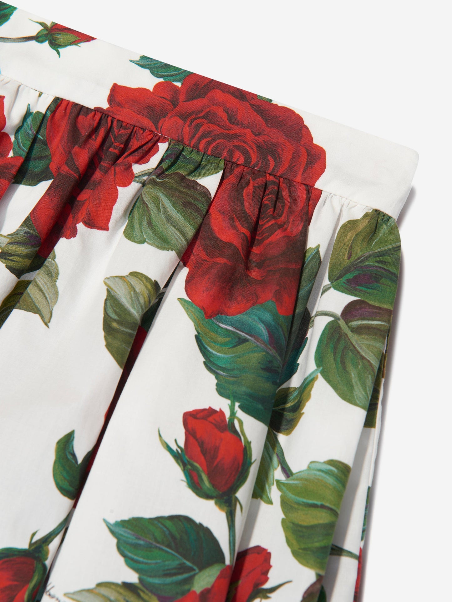 Dolce & Gabbana 女童白色玫瑰印花半身裙