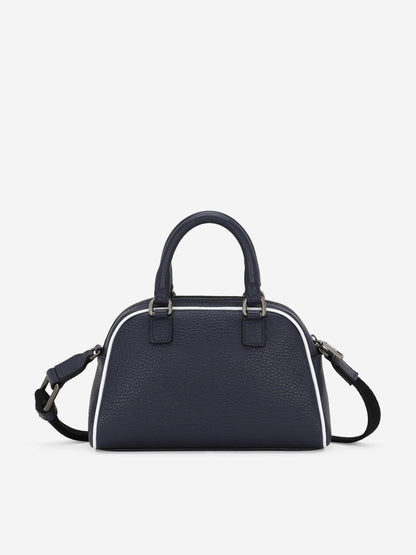 Dolce & Gabbana 女童皮革 Milano 徽标单肩包（蓝色）