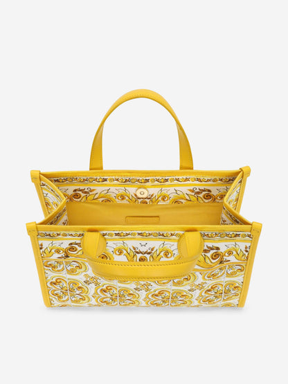 Dolce & Gabbana 女童 Maiolica 帆布包 黄色（25 厘米）