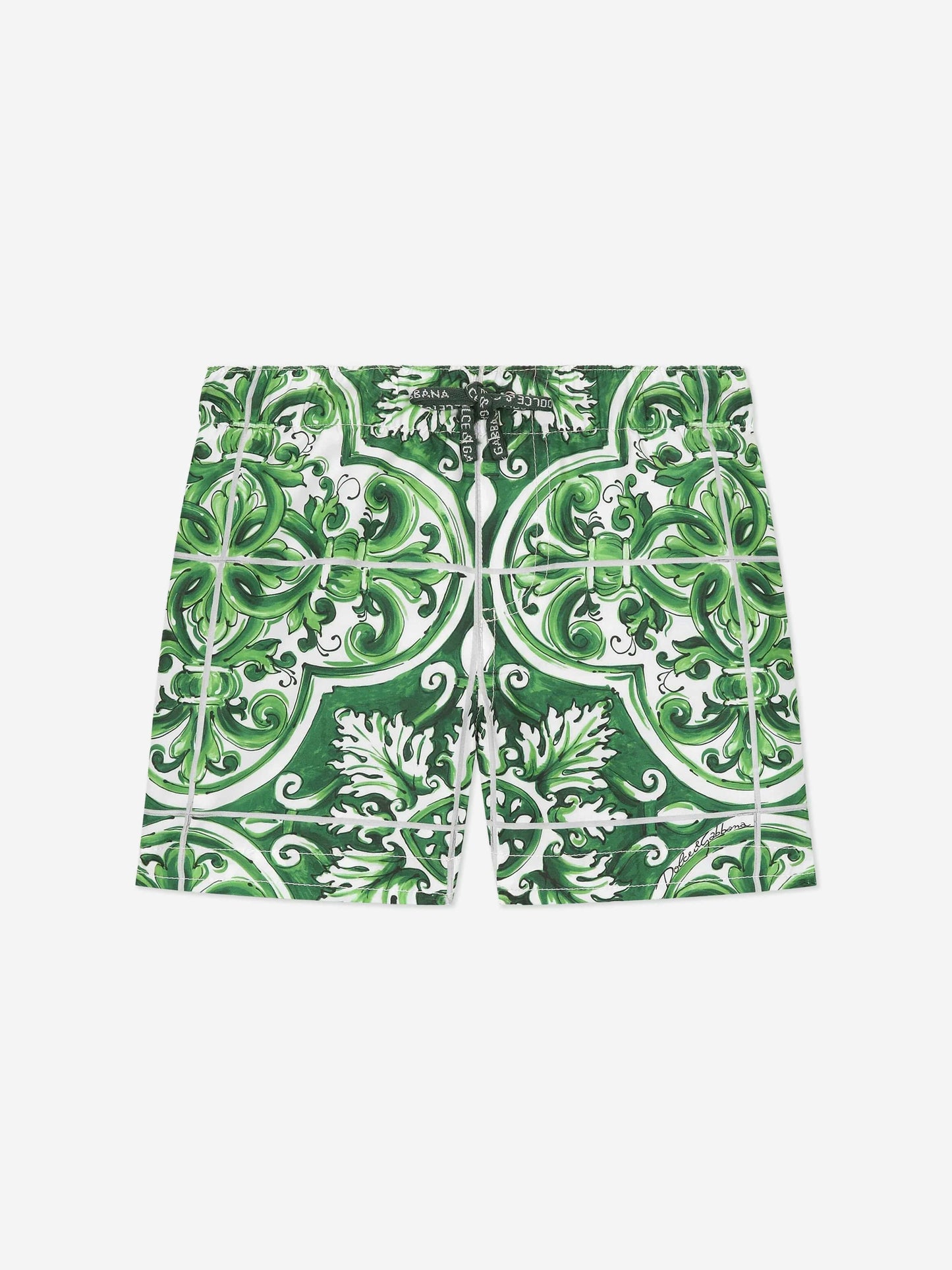 Dolce & Gabbana 男婴 Maiolica 绿色泳裤