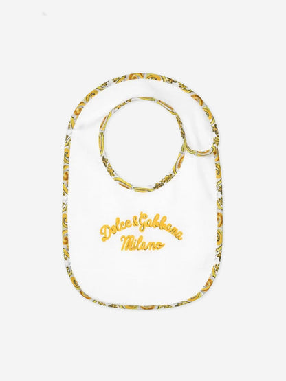 Dolce & Gabbana 女婴 Maiolica 婴儿连体衣礼品套装（黄色）