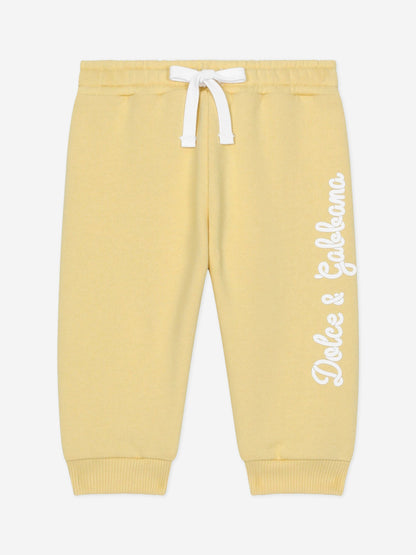 Dolce & Gabbana 黄色 Baby Logo 慢跑裤