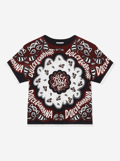 Dolce & Gabbana 男童多色 Bandana 印花 T 恤