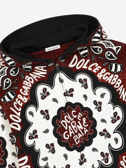 Dolce & Gabbana 男童多色印花连帽衫