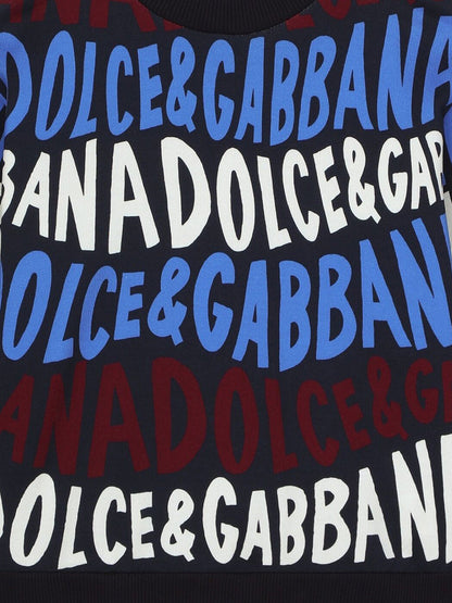 Dolce & Gabbana 男童多色徽标印花运动衫