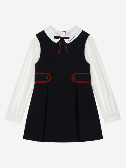 Dolce & Gabbana 女童学院风连衣裙（海军蓝）