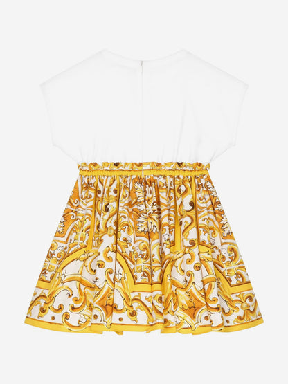 Dolce & Gabbana 女童棉质 Maiolica 连衣裙（多色）