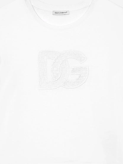 Dolce & Gabbana 女童白色英式刺绣上衣