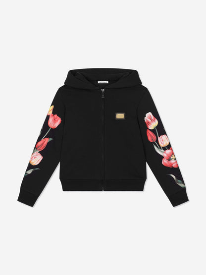Dolce & Gabbana 女童郁金香拉链上衣（海军蓝）