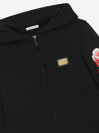 Dolce & Gabbana 女童郁金香拉链上衣（海军蓝）