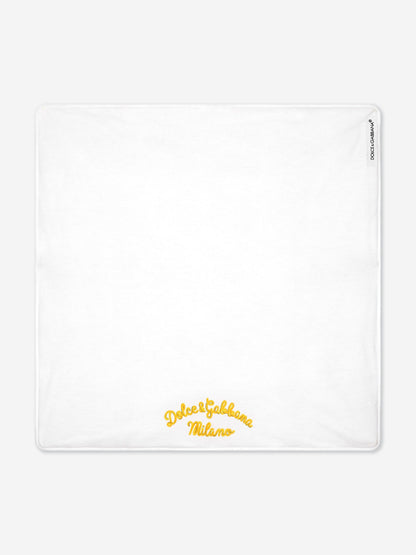 Dolce & Gabbana Baby Maiolica 印花毛毯（黄色）
