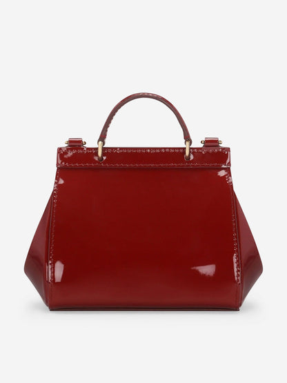 Dolce & Gabbana 女童漆皮迷你西西里包 红色（14 厘米）