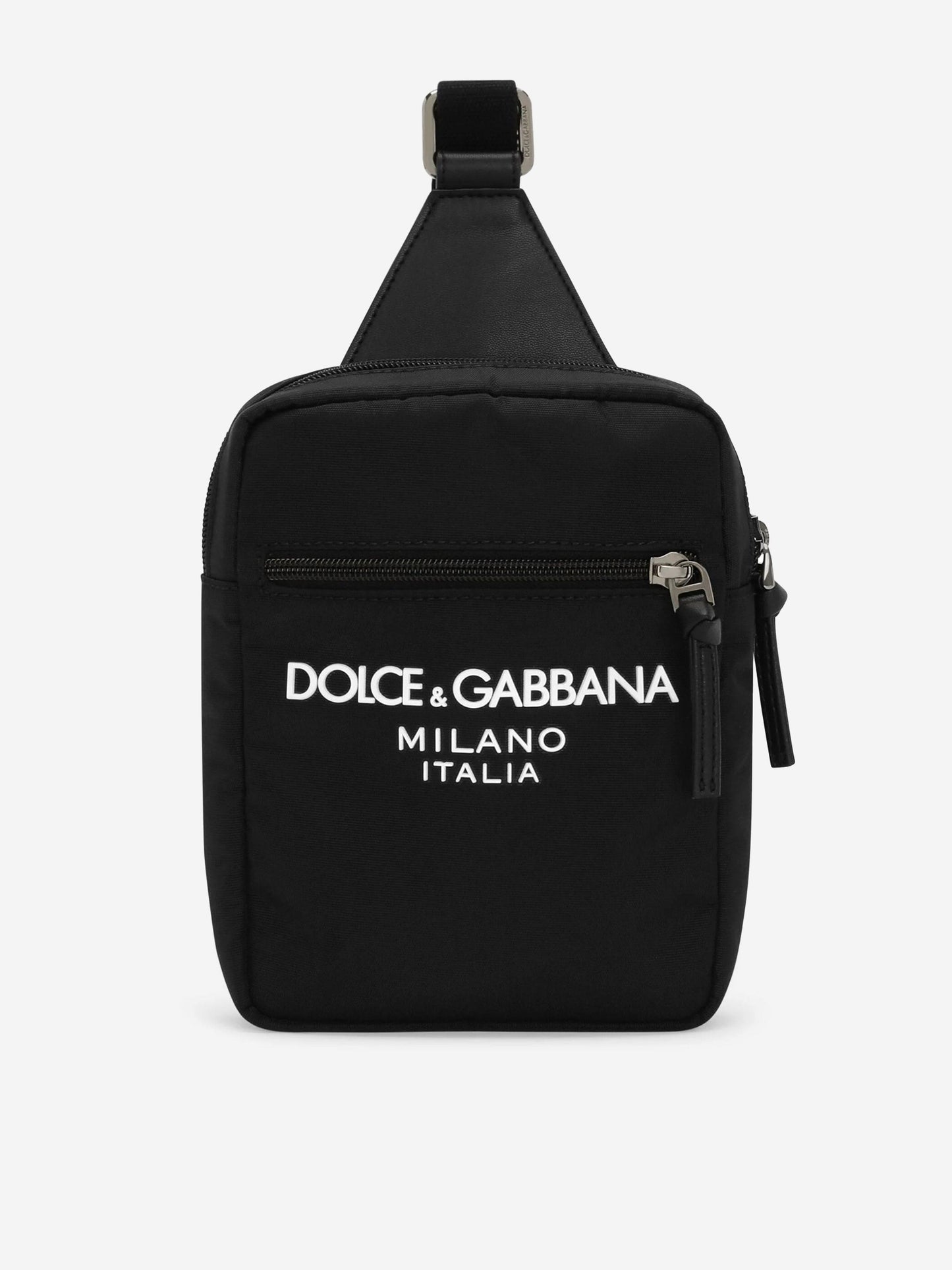 Dolce & Gabbana Kids 徽标斜挎包 黑色