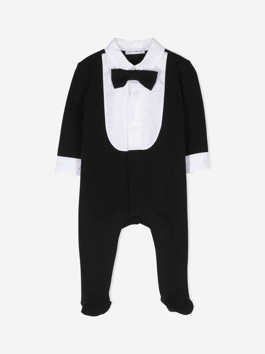 Dolce & Gabbana 男婴黑色燕尾服婴儿连体衣