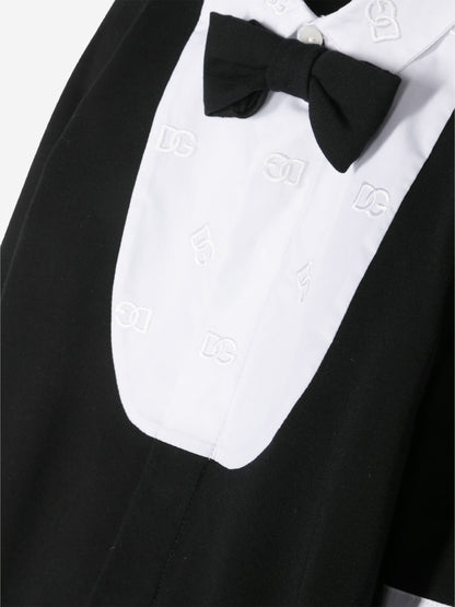 Dolce & Gabbana 男婴黑色燕尾服婴儿连体衣