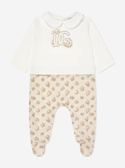 Dolce & Gabbana Baby Logo 婴儿连体衣礼品套装（米色）