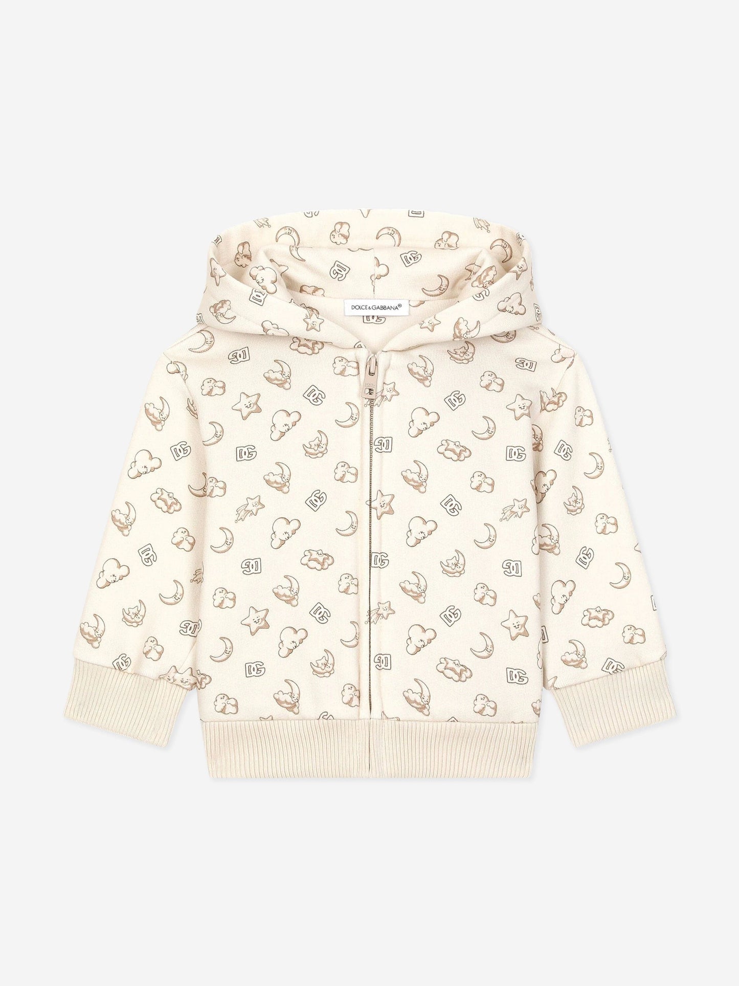 Dolce & Gabbana Baby Moon and Star 拉链上衣 (米色)
