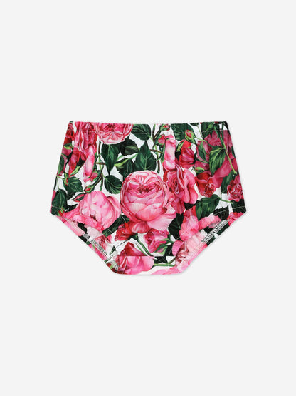 Dolce & Gabbana 女婴 DG Rose 粉色针织连衣裙