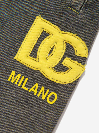 Dolce & Gabbana 男童黑色徽标慢跑裤