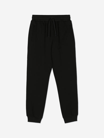 Dolce & Gabbana 男童黑色徽标慢跑裤