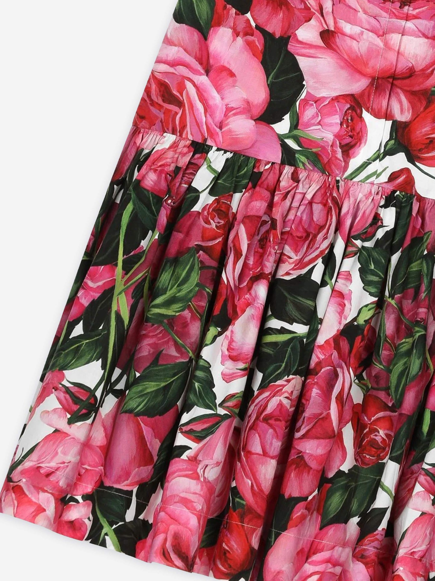 Dolce & Gabbana 女童粉色玫瑰衬衫裙