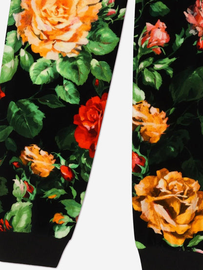 Dolce & Gabbana 女童玫瑰印花慢跑裤（多色）