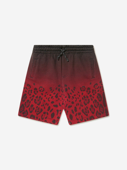 Dolce & Gabbana 男童棉质豹纹百慕大短裤
